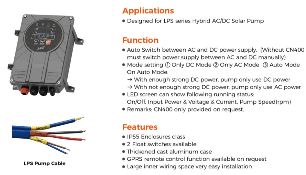 LPS Series Intelligent Controller Technical parameter list